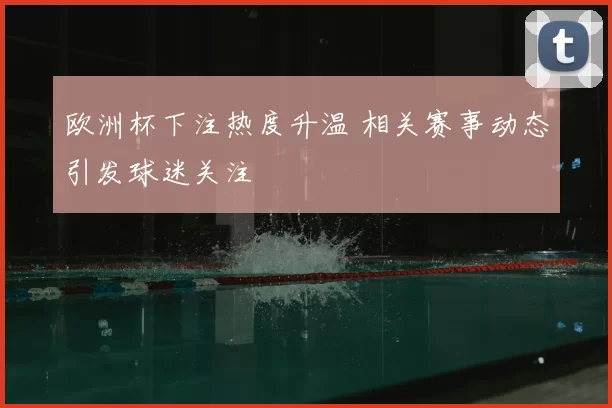 欧洲杯下注热度升温 相关赛事动态引发球迷关注