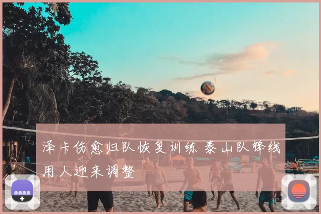 泽卡伤愈归队恢复训练 泰山队锋线用人迎来调整